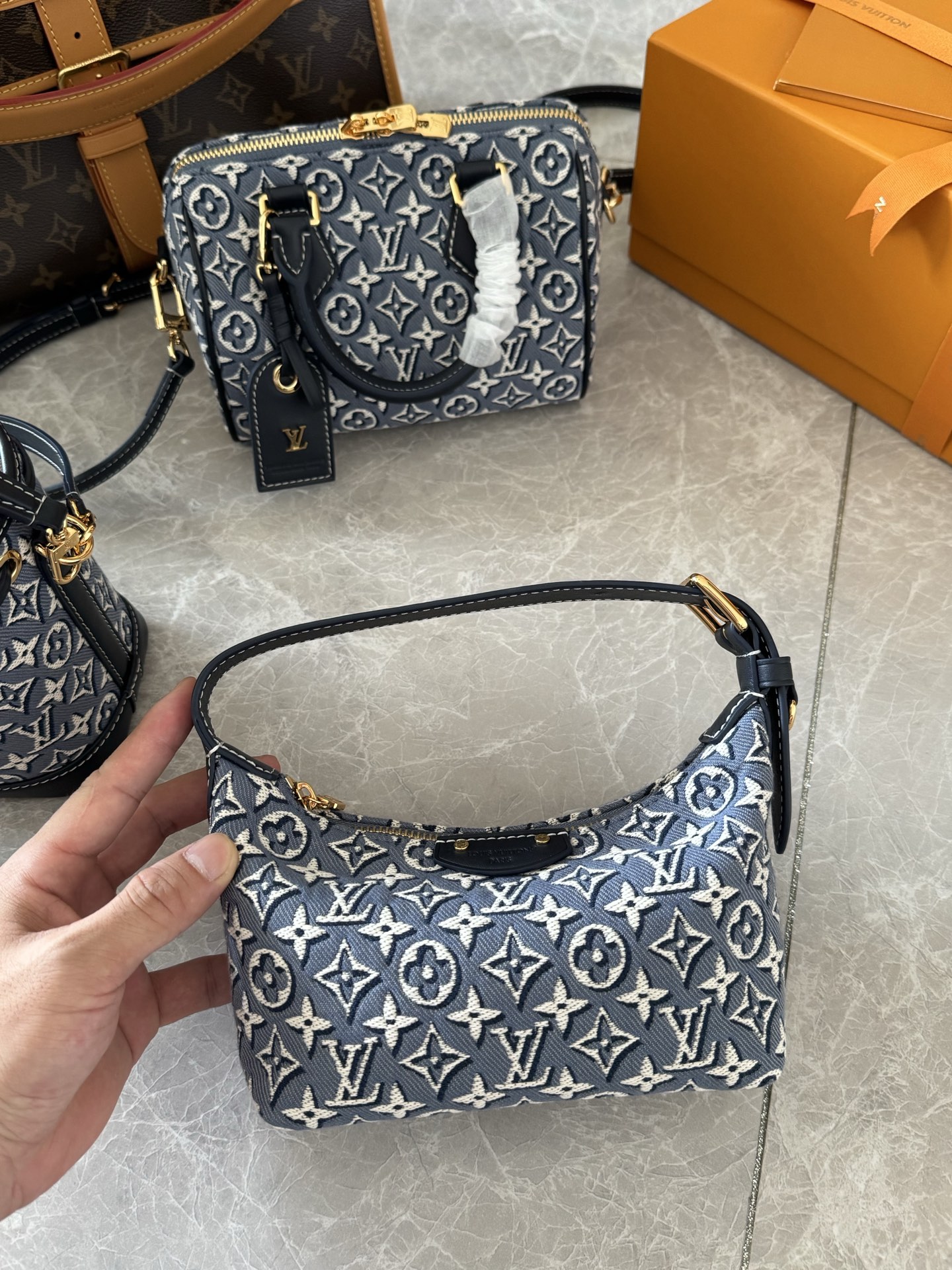 Louis Vuitton monogram denim handbags