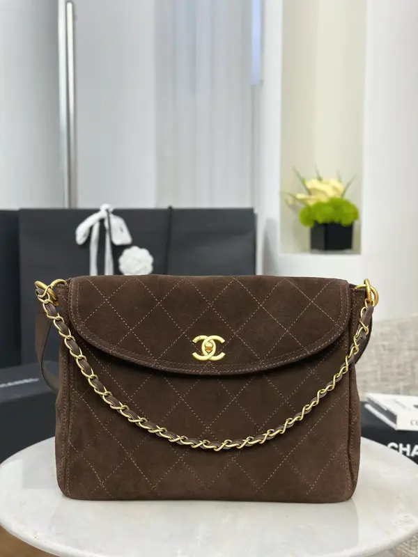 Chanel Suede Postman Bag
