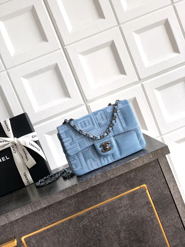 Chanel Blue denim fabric 2.5 Bag 20CM — view 1 of 9