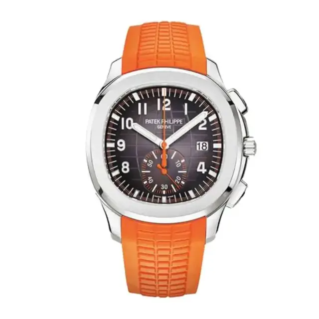Patek Philippe 5968A-001 Aquanaut Chronograph Steel & Orange Rubber — view 1 of 2
